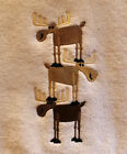 New ListingNew HandCrafted Embroidered Stacked Moose Hand Towel