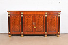 Baker Furniture French Empire Flame Mahogany Sideboard or Bar Cabinet