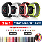 Nylon Sport Loop Band + Case for Apple Watch Series 9 8 7 6 5 4 SE 40/44/41/45mm