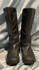 Keen Womens 52021 Black Leather Waterproof Tall Winter Boots Size 7.5 EUR 38