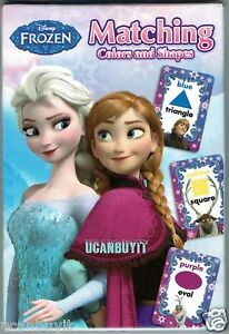 Brand New! Disney FROZEN Preschool Matching Colors & Shapes Flash Cards Ages 3+