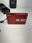 New ListingNikon Coolpix S70 12.1MP Digital Touchscreen Camera Bundle Red Tested Works EXC