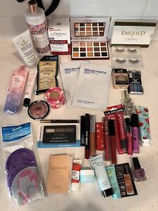 35-piece mixed beauty lot bundle makeup - Loreal skincare- lip-body-eyeshadow-