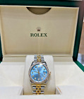 Ladies Rolex 68273 Two Tone 31mm Pearl Diamond Dial Bezel Watch 1.5CT