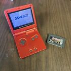 New ListingFlame Red Game Boy Advance SP Handheld Console With One Game Tested Works Great