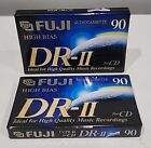 Lot 2 Fuji DR-II 90 Type II CrO2 Extraslim Blank Cassette Tapes NEW - SEALED