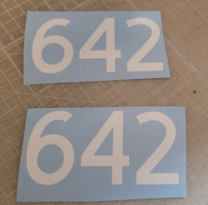 TWO Custom Mailbox Address Street Numbers Vinyl Decal House Business Door 2.0