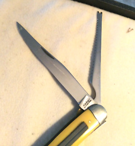 Vintage Kabar Pocket Knife w Sheath T29 Almost Mint