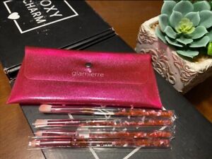 Glamierre Pink Luxe Glitter Eye Brush Collection Floating 4 Pc Set Makeup tools