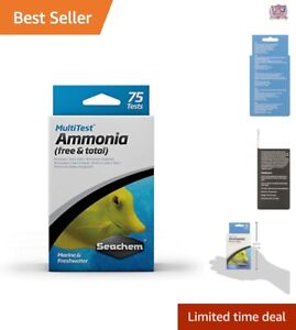 Highly Precise Ultra Ammonia Test Kit - 75 Tests for Aquariums