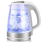 SULIVES Auto Shut-Off&Boil-Dry Protection Glass Double Wall Electric Kettle