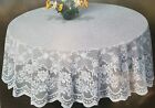 70 inch Round White or Cream Lace Tablecloth for Kitchen Wedding reception party