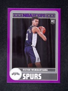 2023-24 Panini NBA Hoops Victor Wembanyama Spurs #298 RC Rookie Purple A7