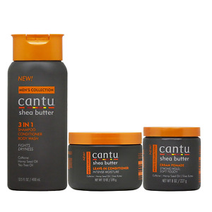 New ListingCantu Men's Hair Care 3-piece Set 3 in 1 /Leave-In Conditioner/Cream Pomade