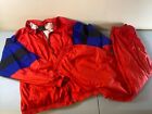 Adidas Track Suit Set Sz XL Red Blue Black Tracksuit Pants Jacket Vintage VTG