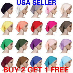Muslim Head scarf Inner Hijab Caps Islamic Underscarf Ninja Scarf hat