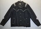 VTG Scully Genuine Leather Suede Western Jacket Unisex Size 42 Beaded READ DESC