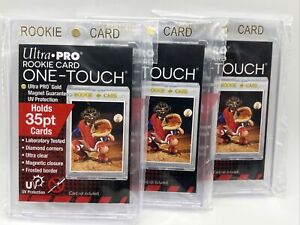 Ultra Pro One-Touch Magnetic Card Holder 35pt Point ROOKIE CARD - Lot of 3