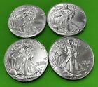 American silver eagle lot of (4) From Roll/Monster Box .999 silver coins B8