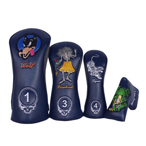 GRATEFUL DEAD JERRY GARCIA CUSTOM GOLF HEAD COVERS YOUR CHOICE OF LOGO & COLORS!
