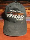 Vtg Team Triton Boats Hat Racing Logo Snap Back Baseball Trucker Fishing Dad Cap