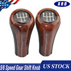 5/6 Speed Gear Shift Knob Wood Grain Leather For BMW E30 E36 E39 E34 Z3 E53 E83 (For: BMW)