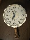 VINTAGE WALL CLOCK ATOMIC DAISY GENERAL ELECTRIC 2150 TESTED WORKS *STIFF CORD*