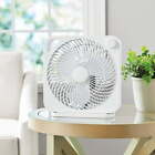 New Style 9 Inch Box Indoor Comfort Personal AC Electric Fan 3 Speeds White