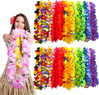 AMAZING TIME 100 Pieces Hawaiian Luau Leis Bulk,Tropical Flower Necklace for