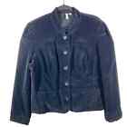 Black Corduroy Jacket Button UP Womens St. Johns Bay Size XL