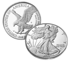 New Listing2021-S Silver American Eagle PROOF (21EMN)-1st Year NEW TYPE 2-OGP/COA