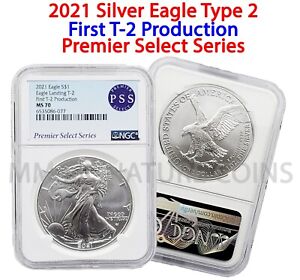 2021 Silver Eagle Type 2 First T-2 Production MS70 NGC PSS