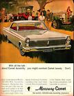 1964 Ford Mercury Comet gray car red interior vintage automobile art ad c2