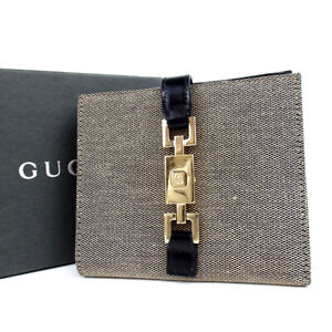 Authentic GUCCI 035・204249・21310 Jackie wallet canvas/leather[Used]