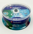 Verbatim CD-R 25 Pack Blank Recordable CD's Colored Background *New & Sealed*