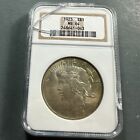 1923 $1 Silver Peace Dollar, NGC MS64, Cracked Holder (78572)