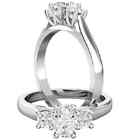 AAA 0.72 Ct Certified Moissanite Engagement Wedding Ring 10K Solid White Gold