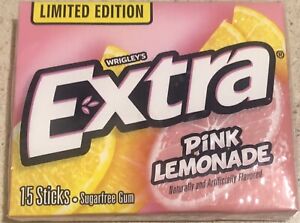 Wrigley's EXTRA PINK LEMONADE Sugar Free Gum 1 PACK- 15 Sticks- FREE SHIP