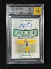 2020 FLAWLESS FINISHES #1/1 EMERALD BLACK BOX Prizm AARON RODGERS BGS 9 Auto 10