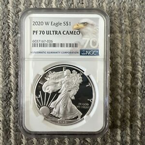 2020 - W AMERICAN SILVER PROOF EAGLE  NGC PF70 ULTRA CAMEO