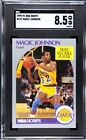 MAGIC JOHNSON 1990-91 NBA HOOPS #157 LOS ANGELES LAKERS HOF CHAMP GRADED SGC 8.5