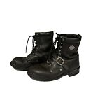 Harley Davidson Men's 8 Leather Black Motorcycle Riding Heavyweight 91003 Boots