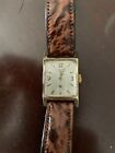 1950s Longines Mens 14K Solid Gold Tank Style wrist watch
