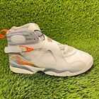 Nike Air Jordan 8 Retro Orange Womens Size 8.5 Athletic Shoes Sneaker 305368-102