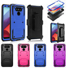 Hybrid Kickstand Belt Clip Case Cover And Screen Protector for LG G6 G7 G8 ThinQ