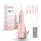 SEJOY Water Flosser Cordless 5 Cleaning Modes Dental Oral Irrigator 5 Jet Tips