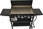 Griller'S Choice Outdoor Griddle Grill Propane Gas Flat Top - Hood Included, 4 S