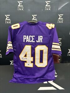New ListingMinnesota Vikings Iven Pace Jr. signed/autographed custom jersey Beckett COA