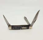 Vintage KA-BAR 3 Blade Folding Pocket Knife Black