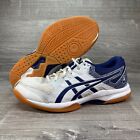 Asics Womens Volleyball Shoes Size 8 Gel Rocket 9 1072A034 Blue White Sneakers
